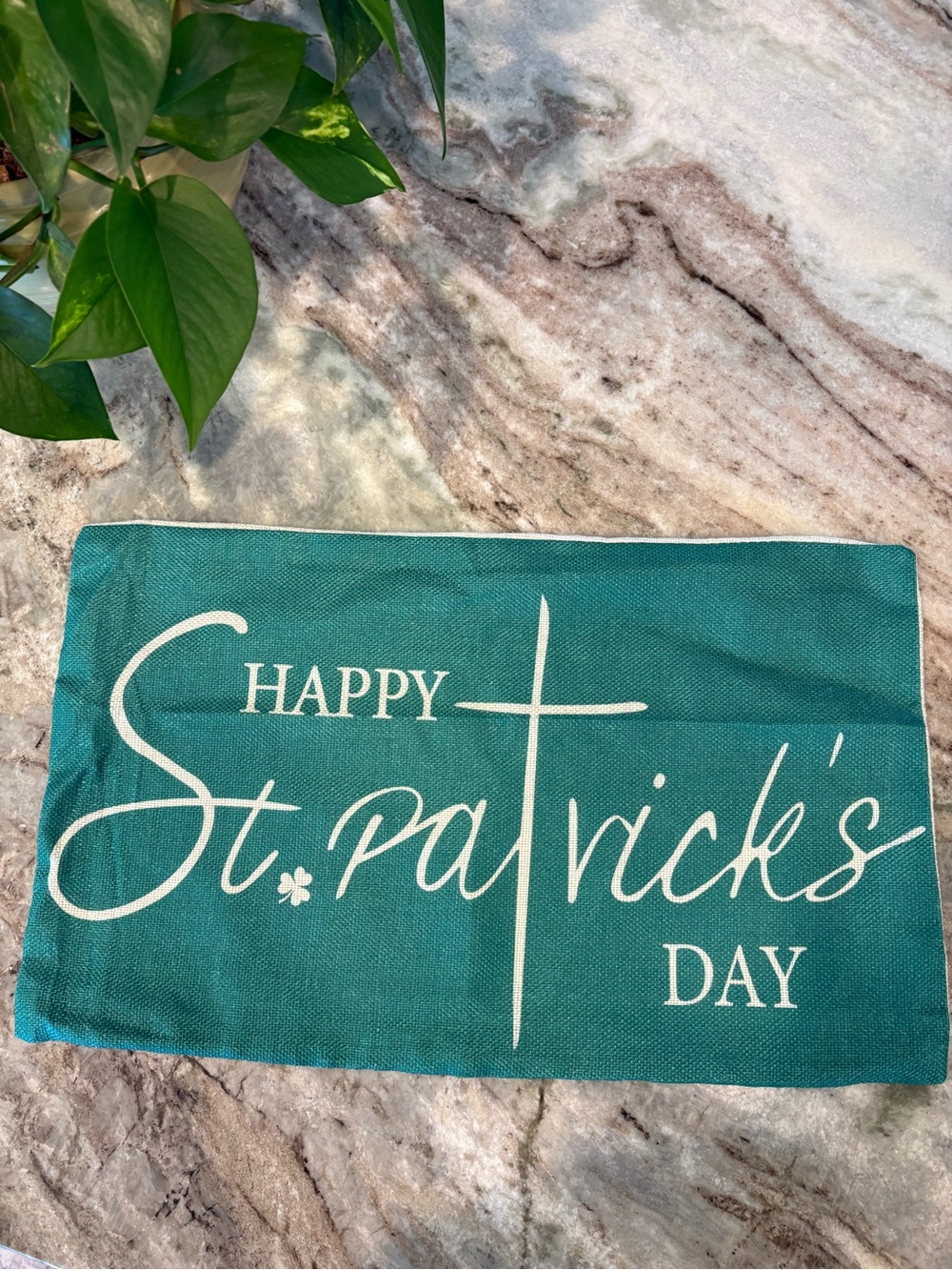 Happy St. Patrick's Day 20x12 zippered pillow cover